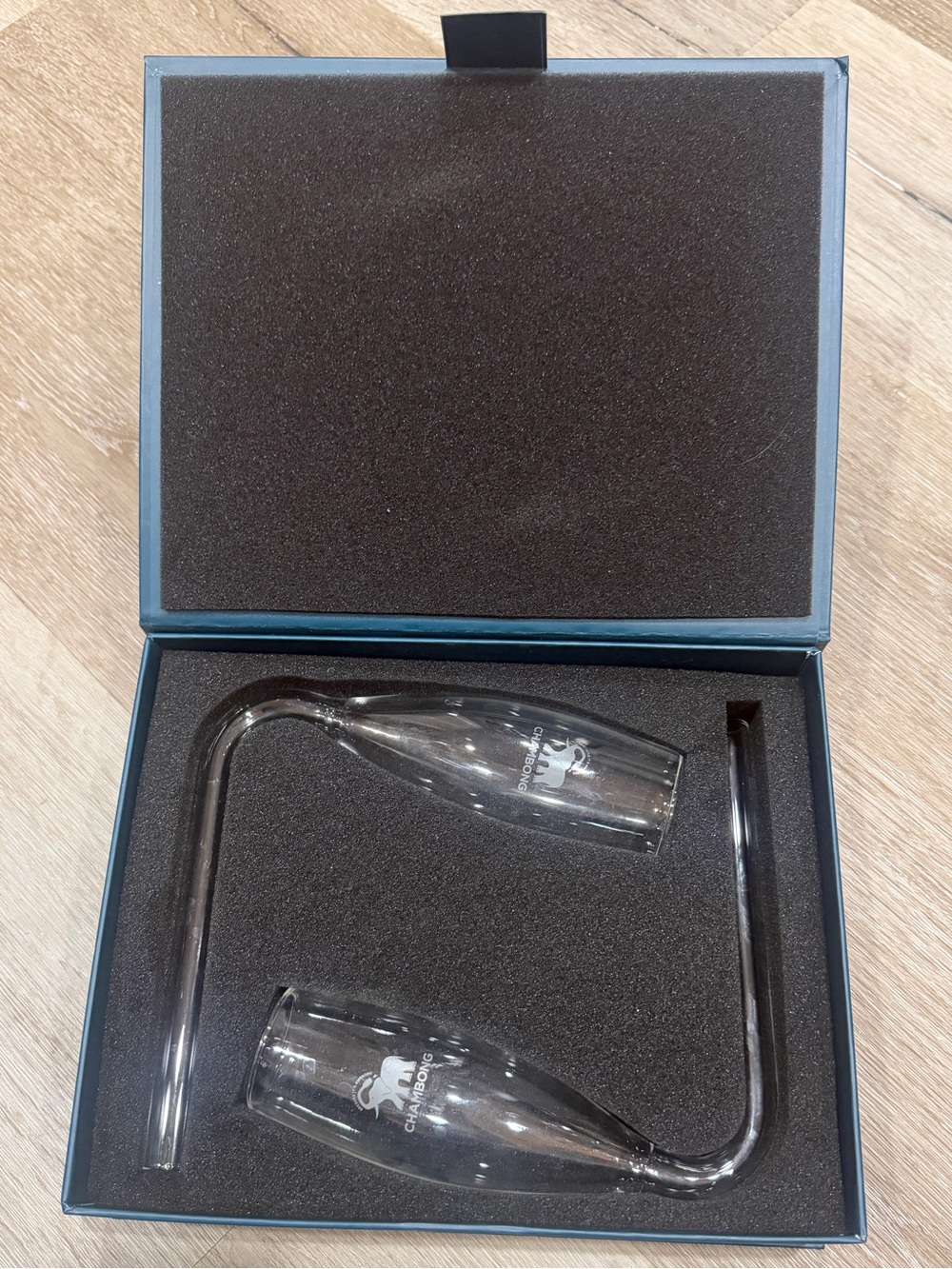 Chambong Hand-Blown Glass Champagne Flute Shooters set of 2
